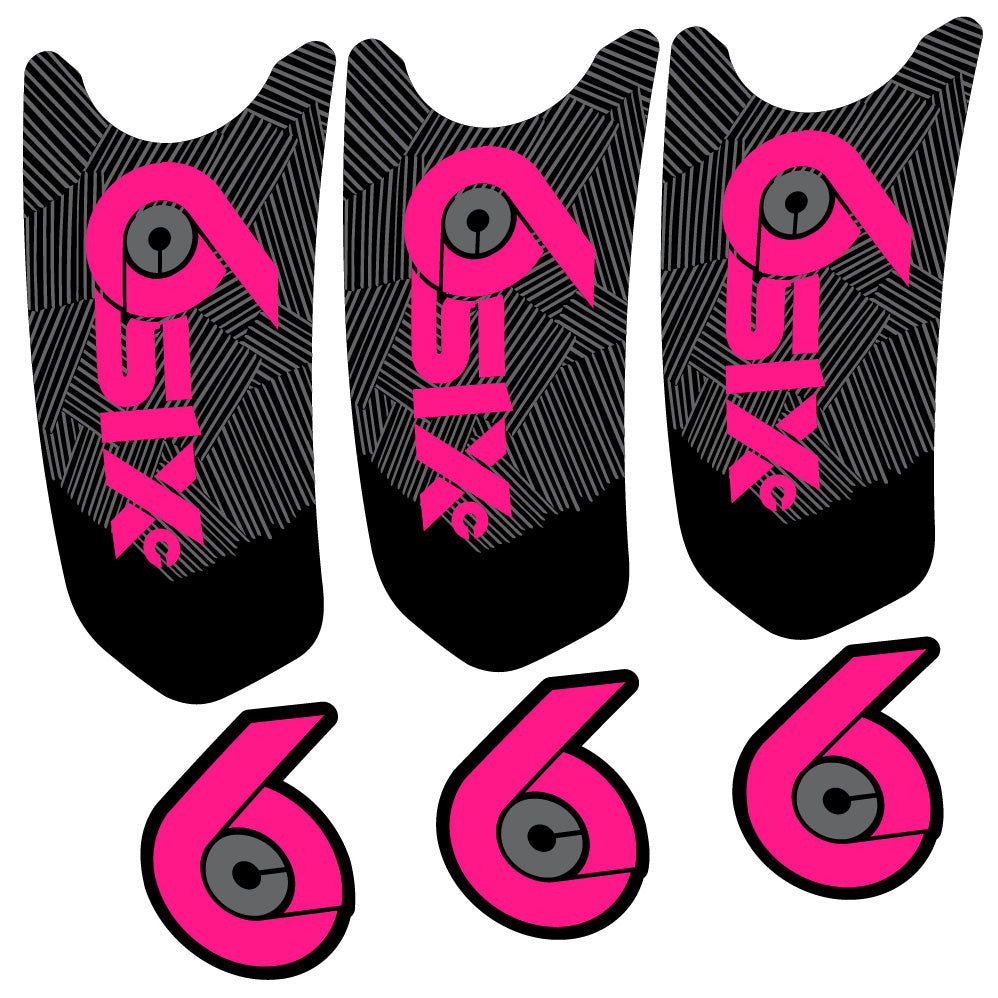 Aufkleber RaceFace SixC Cinch, Kurbelgarnitur, Fahrradaufkleber Vinyl