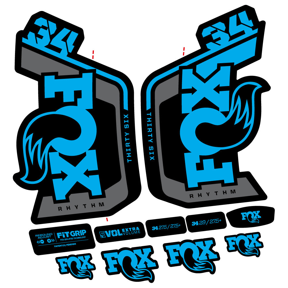 Decal Fox Factory 34 Rhythm 2024, Fork 29, bike sticker vinyl