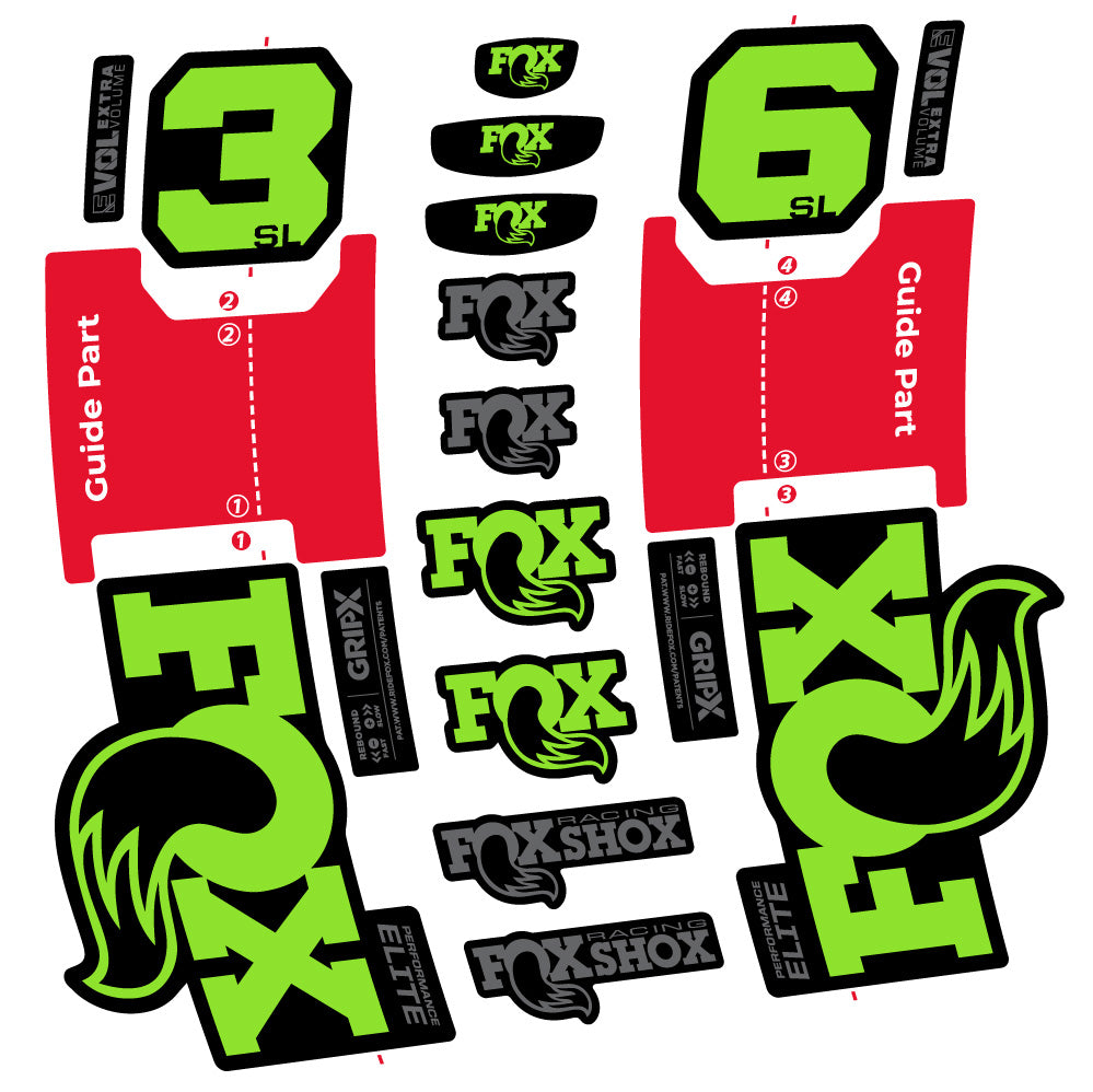 Aufkleber Fox 36 SL Performance Elite, Gabel 29, Fahrradaufkleber Vinyl