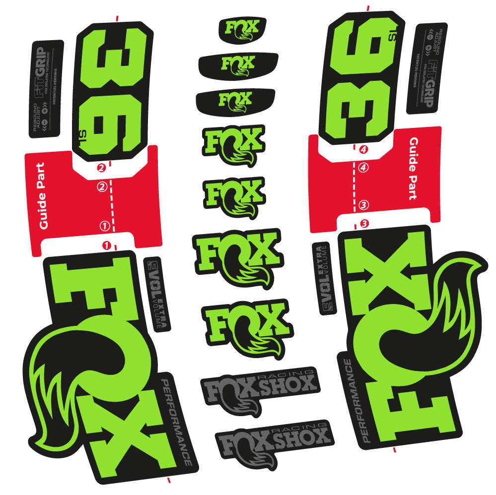 Aufkleber Fox 36 SL Performance, Gabel 29, Fahrradaufkleber Vinyl