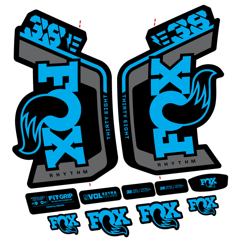 Decal Fox Factory 38 Rhythm E-Bike 2024, Fork 29, bike sticker vinyl