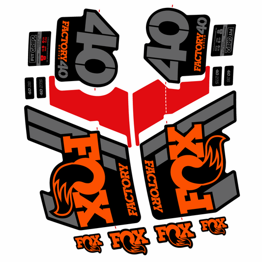 Aufkleber Fox 40 Factory 2019, Gabel 29, Fahrradaufkleber Vinyl