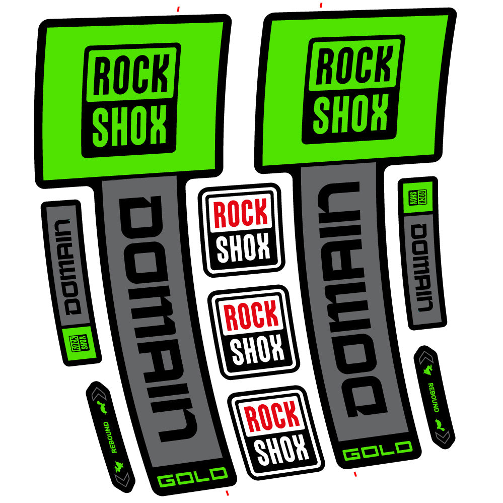 Decal RockShox Domain Gold 2025 Ver. 2, Fork 29, bike sticker vinyl