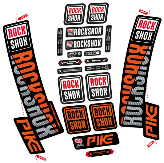 Aufkleber Rock Shox Pike 2018, Gabel 29, Fahrradaufkleber Vinyl