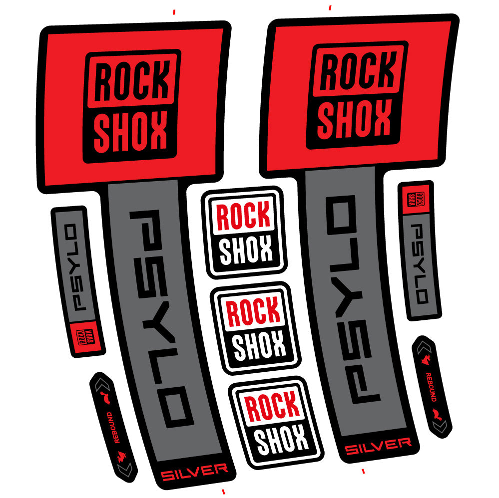 Decal RockShox Psylo Silver 2025, Fork 29, bike sticker vinyl