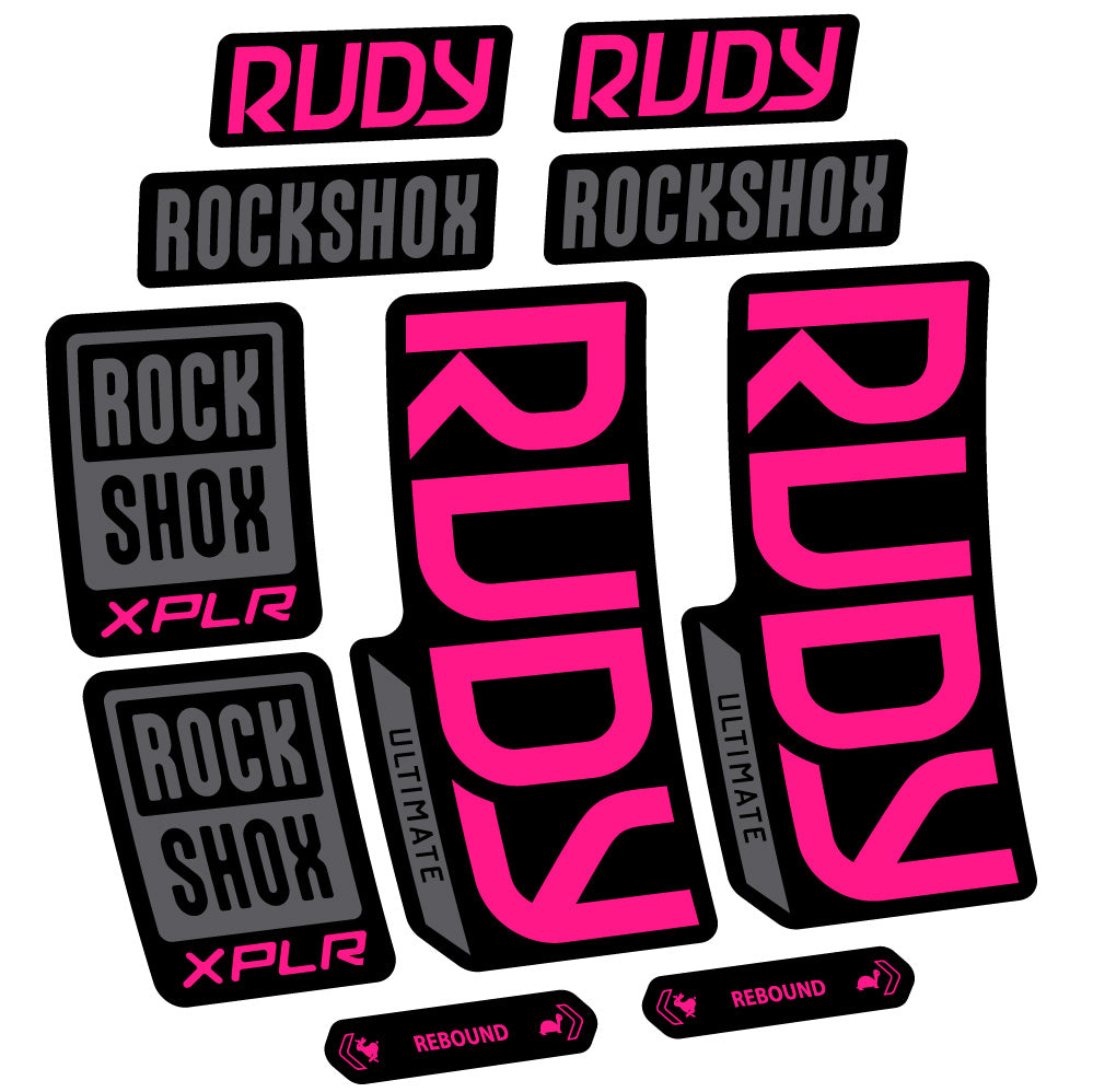Decal RockShox Rudy Ultimate, Fork 29, bike sticker vinyl