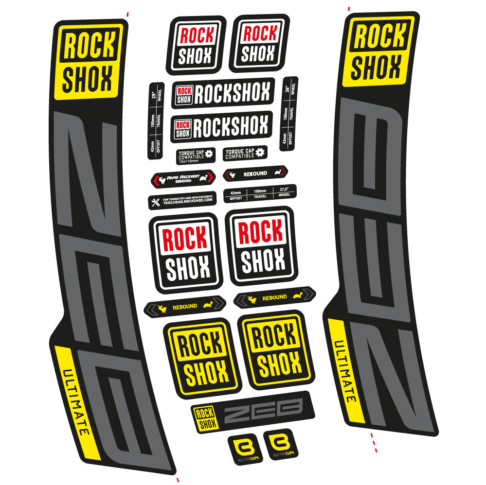 Decal RockShox ZEB Ultimate 2020-2024, Fork 29, bike sticker vinyl