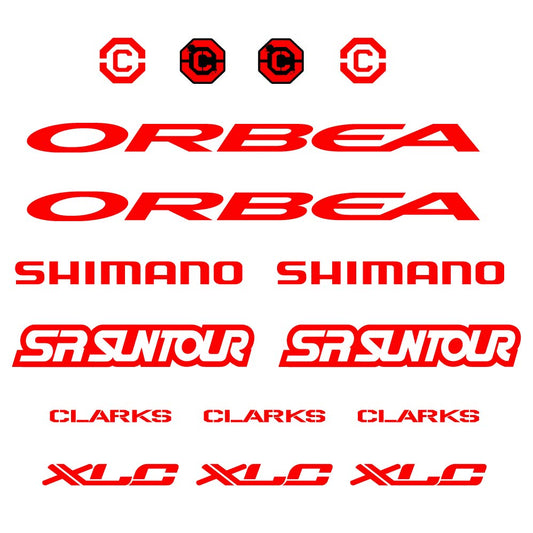 Aufkleber Orbea, Shimano, SRSuntour, Clarks, XLC, Rahmen, Fahrradaufkleber Vinyl