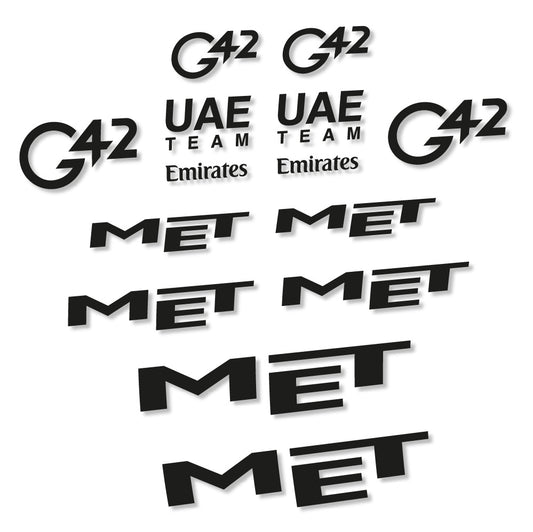 Decal for MET G42 UAE helmet – bike sticker vinyl