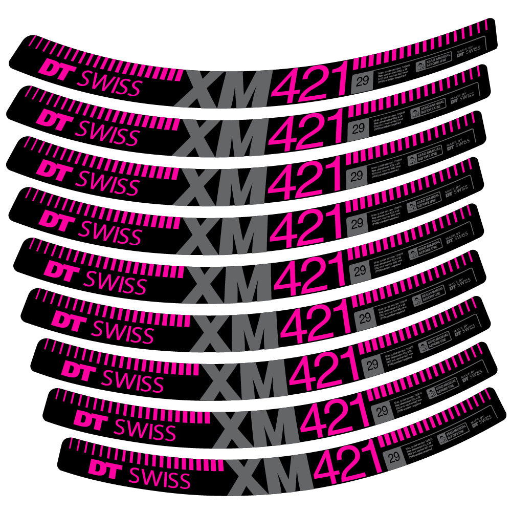 Aufkleber DT Swiss XM421, MTB-Rad 29, Fahrradaufkleber Vinyl
