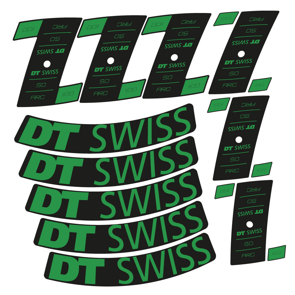 Aufkleber DT Swiss ARC 1100 Dicut DB, Rennradrad 50mm, Fahrradaufkleber Vinyl