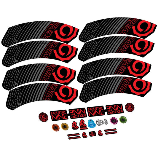 Aufkleber Industry Nine i9.65 Carbon, Rennradrad 60mm, Fahrradaufkleber Vinyl