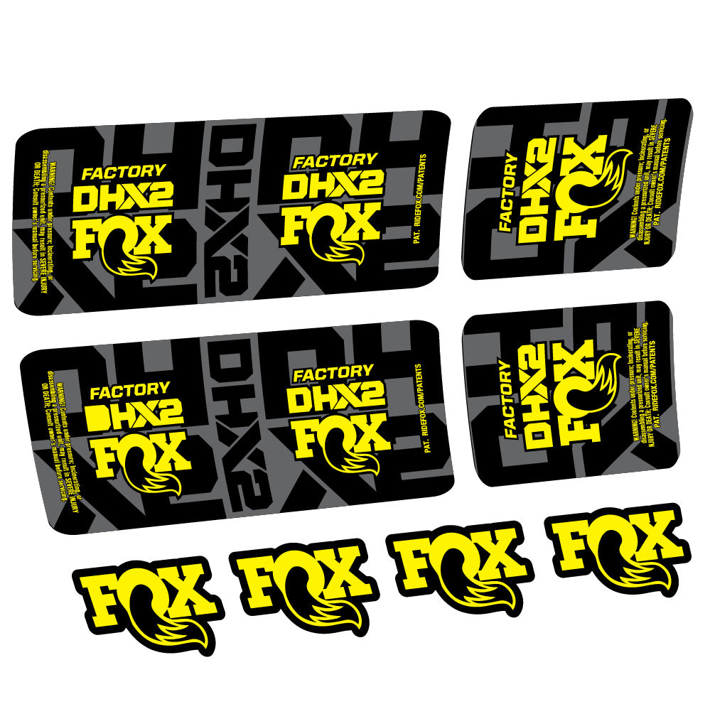 Aufkleber Fox DHX2 Factory, Rear Shox, Fahrradaufkleber Vinyl