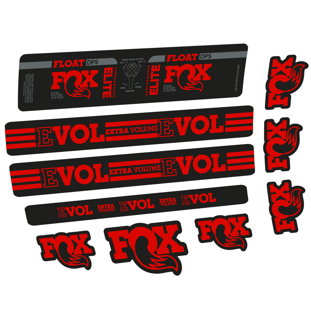 Aufkleber Fox Float DPS Elite, Rear Shox, Fahrradaufkleber Vinyl