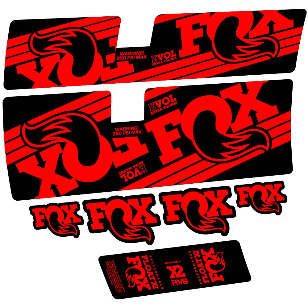 Decal Fox Float X2 Performance 2016, Shock Absorber, bike sticker vinyl