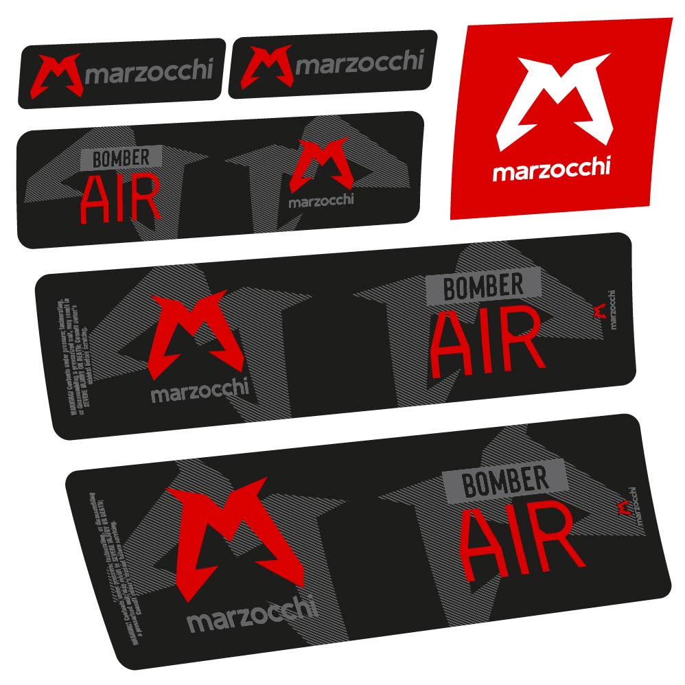 Aufkleber Marzocchi Bomber Air 2023-2024, Rear Shox, Fahrradaufkleber Vinyl