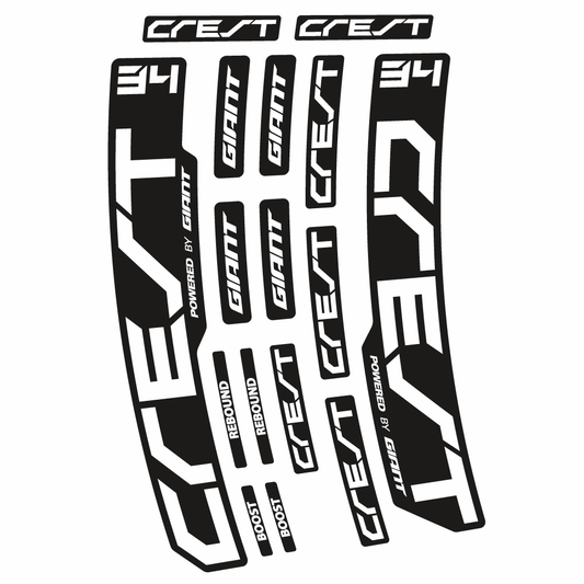 Aufkleber Giant Crest 34 RCL, Gabel 29, Fahrradaufkleber Vinyl