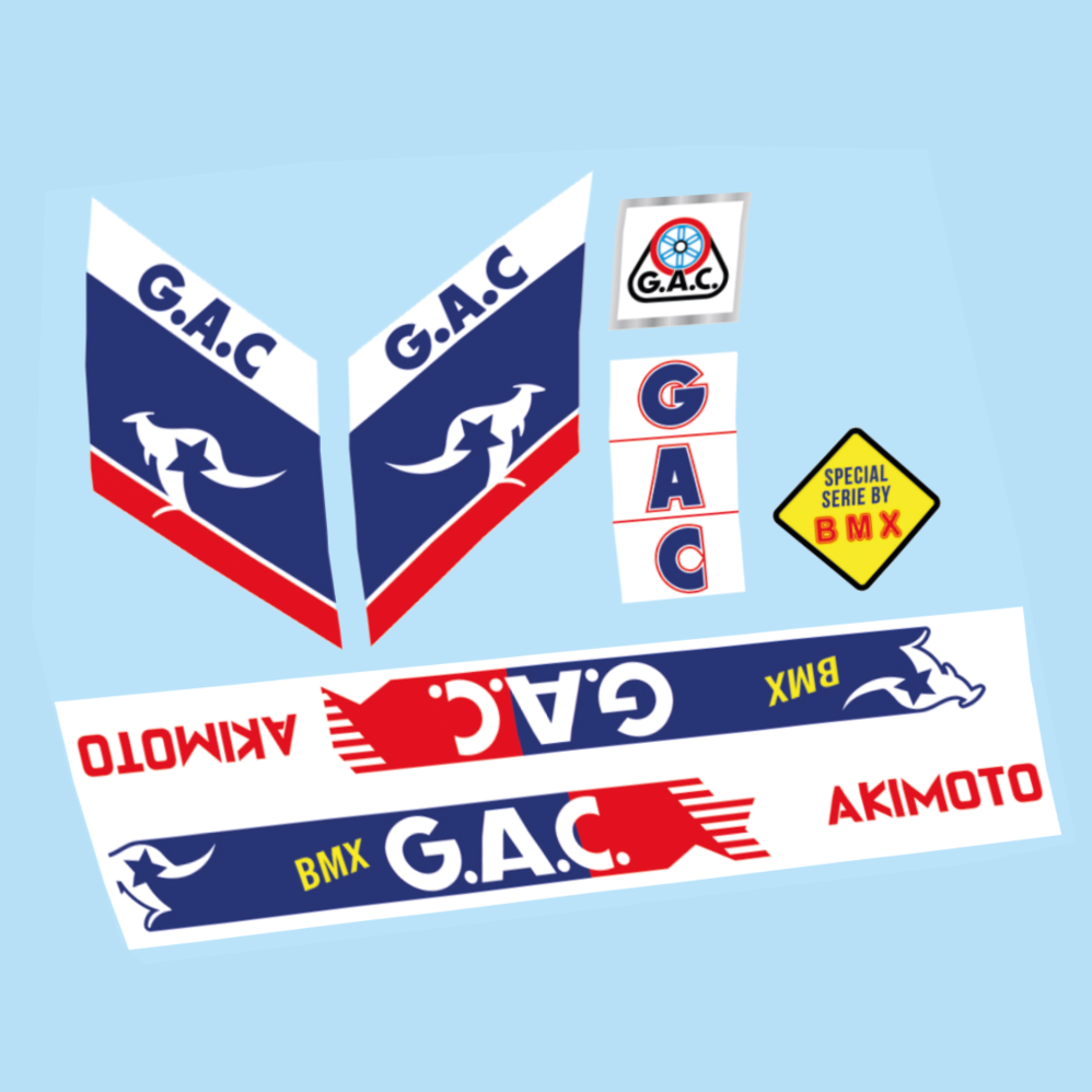 Decal GAC Akimoto BMX Varillas, Classic Frame, bike sticker vinyl