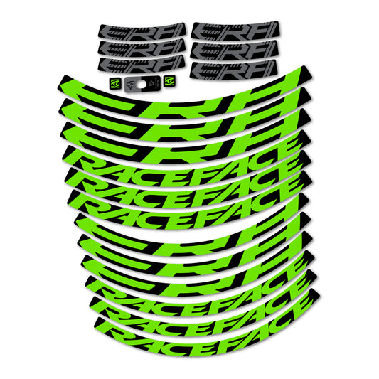 Stickers for Race Face ERA 30 2023–2025, Mountain Wheel 29" vinyl decals - Apple Green