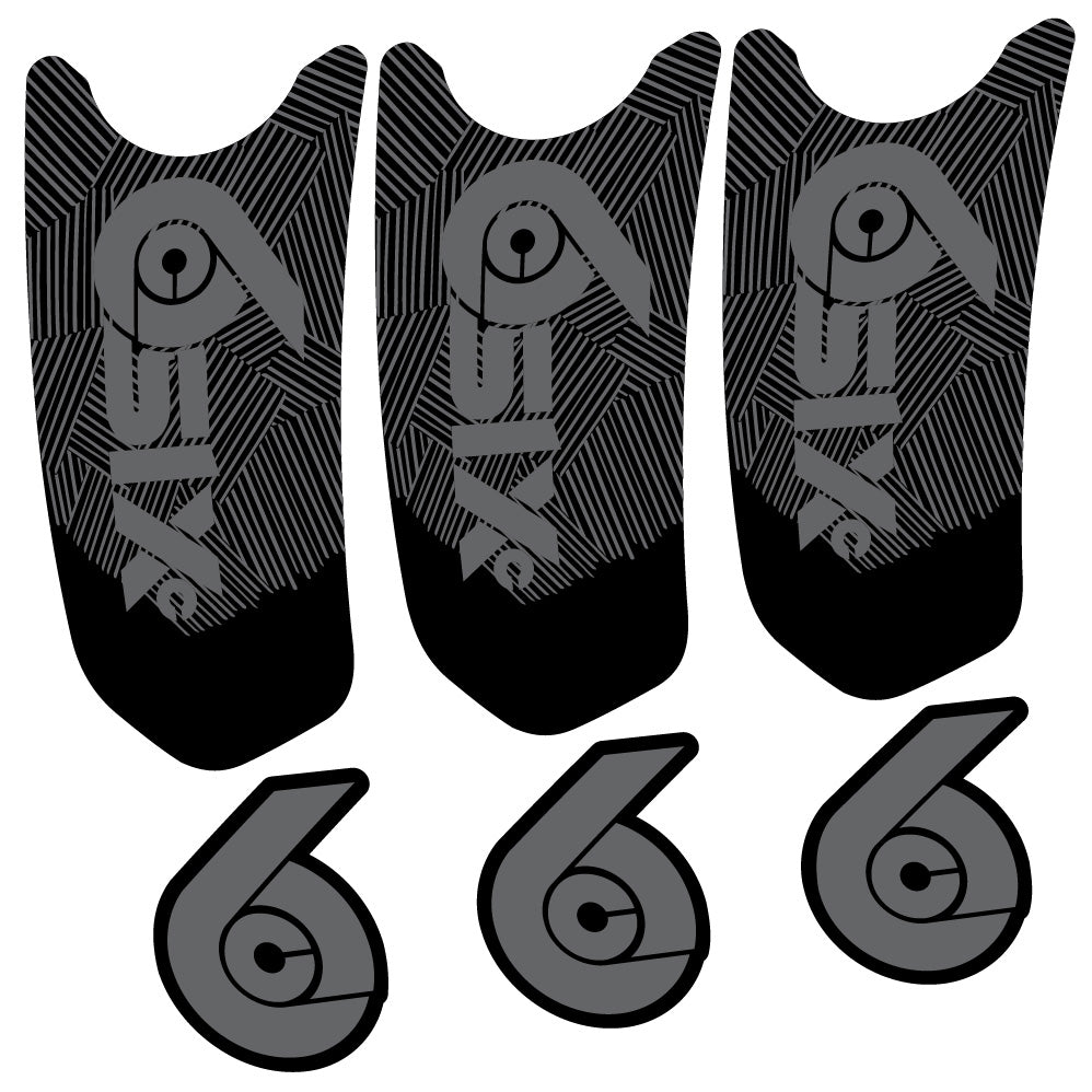 Aufkleber RaceFace SixC Cinch, Kurbelgarnitur, Fahrradaufkleber Vinyl