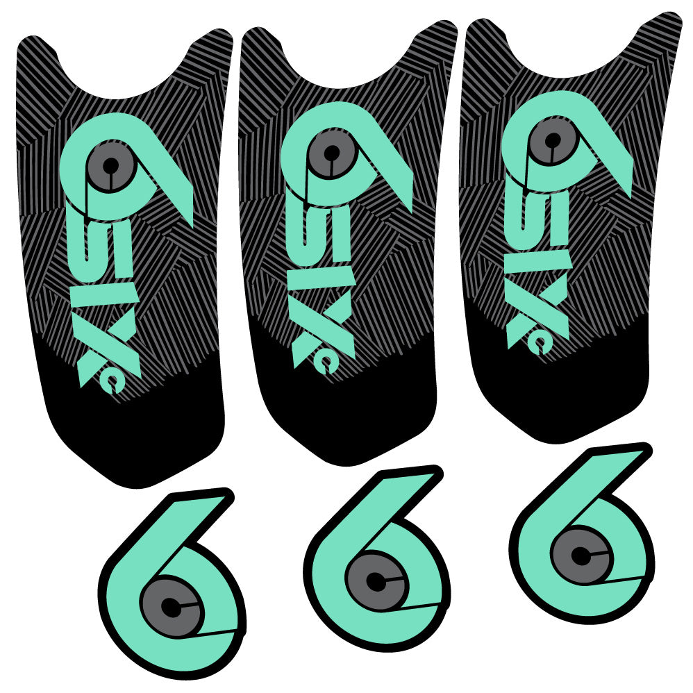 Aufkleber RaceFace SixC Cinch, Kurbelgarnitur, Fahrradaufkleber Vinyl