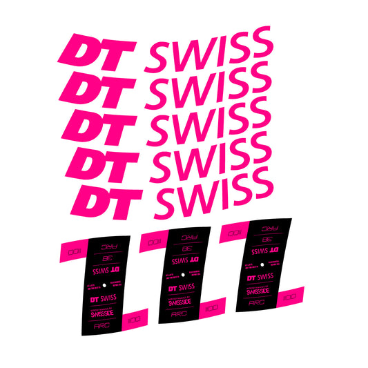 Vinyl decals for DT Swiss ARC 1100 38mm 2022-2025 Rims - Fuchsia