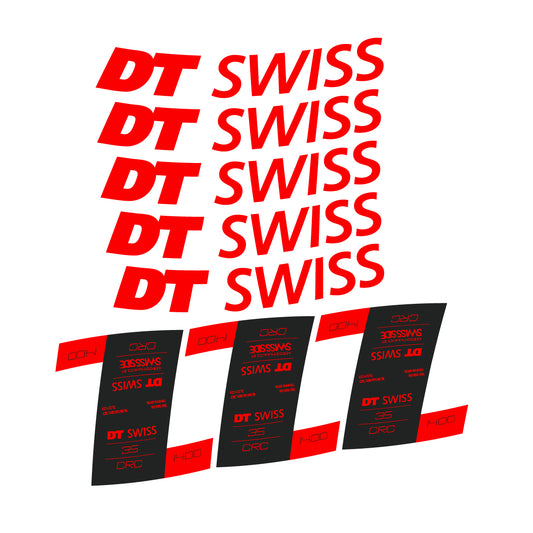 Vinyl decals for DT Swiss CRC 1400 35mm 2021-2026 Rims - Orange Red