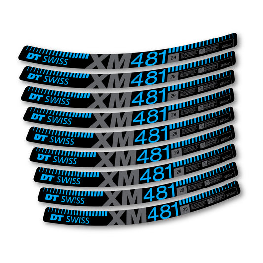 Vinyl decals for DT Swiss XM 481 2017-2026 Rims - Light Blue