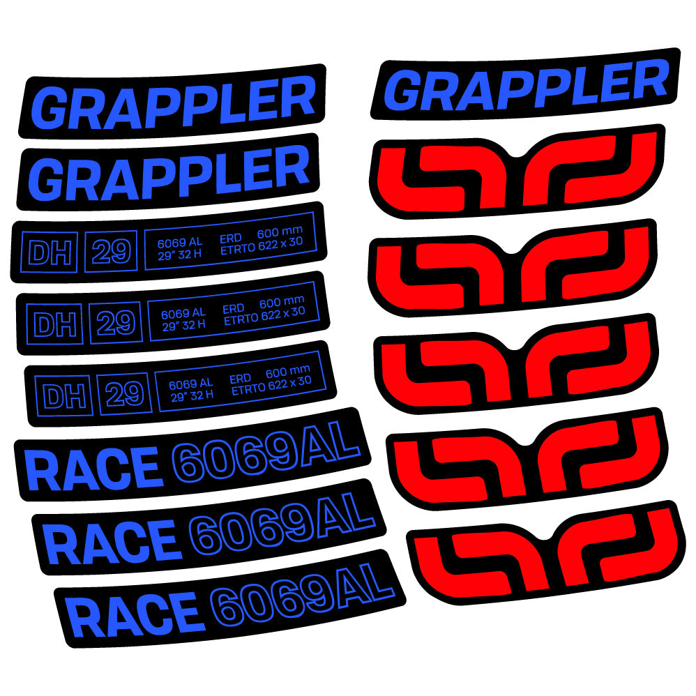 Aufkleber E-Thirteen Grappler Race Alloy Downhill, MTB-Rad 29, Fahrradaufkleber Vinyl