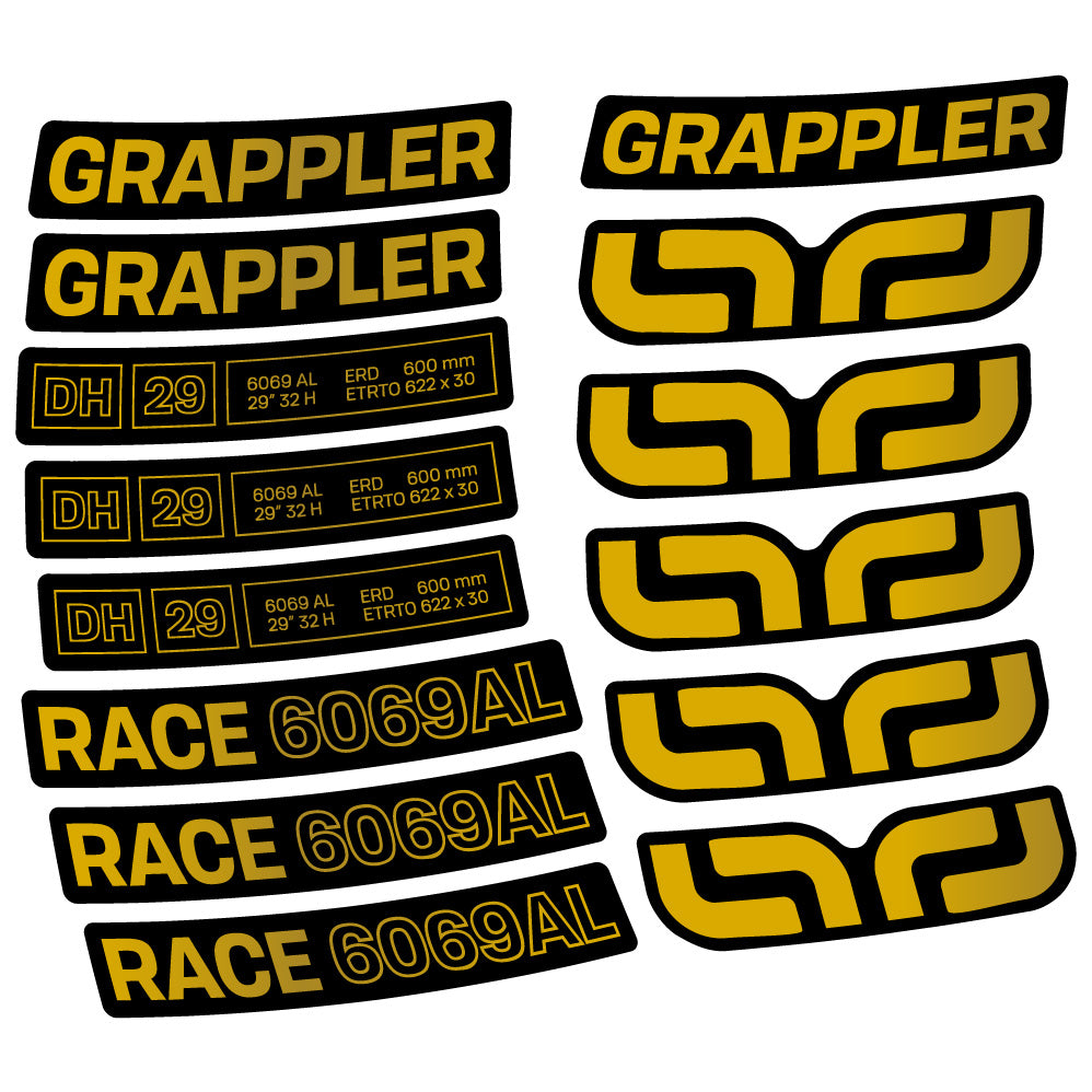 Aufkleber E-Thirteen Grappler Race Alloy Downhill, MTB-Rad 29, Fahrradaufkleber Vinyl