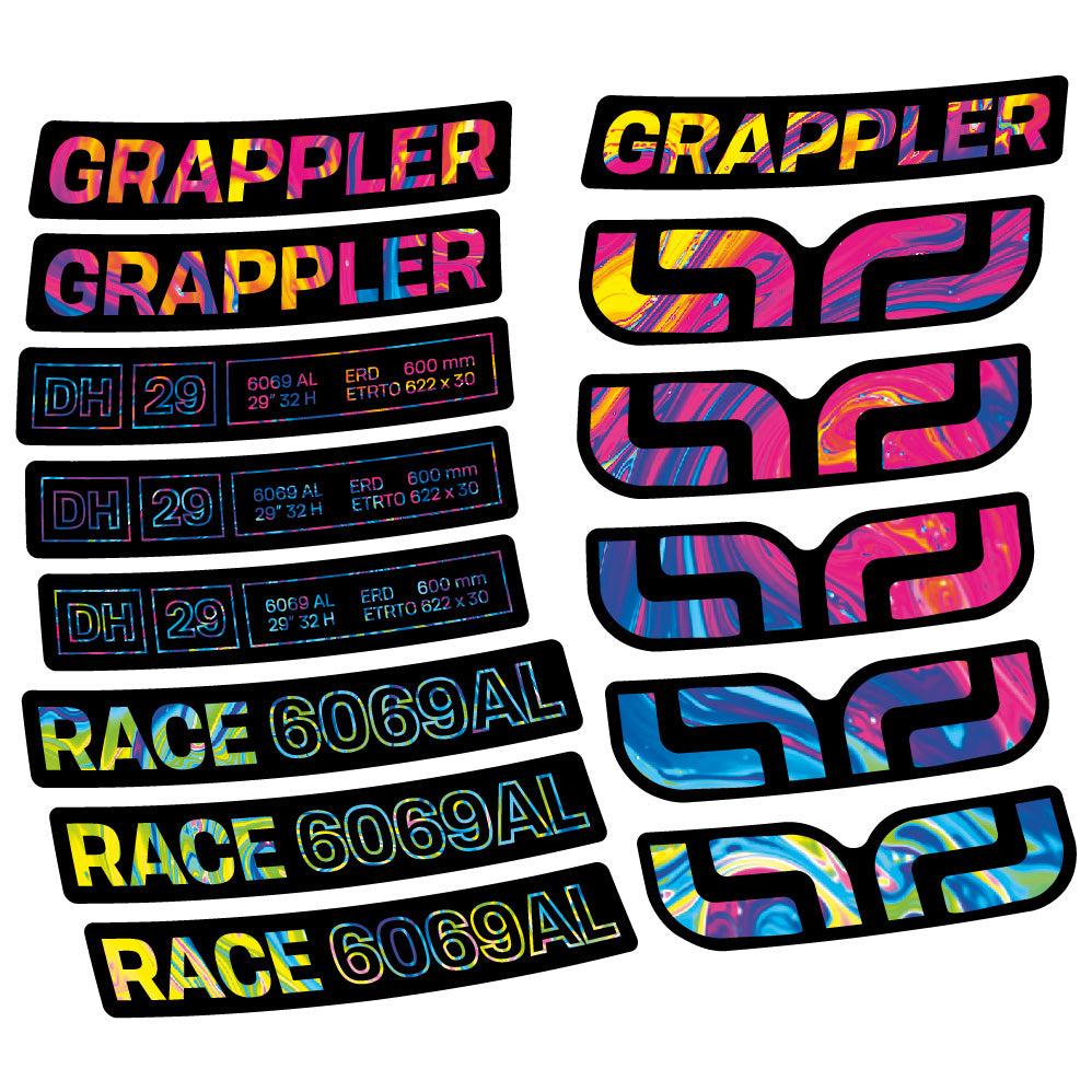 Aufkleber E-Thirteen Grappler Race Alloy Downhill, MTB-Rad 29, Fahrradaufkleber Vinyl