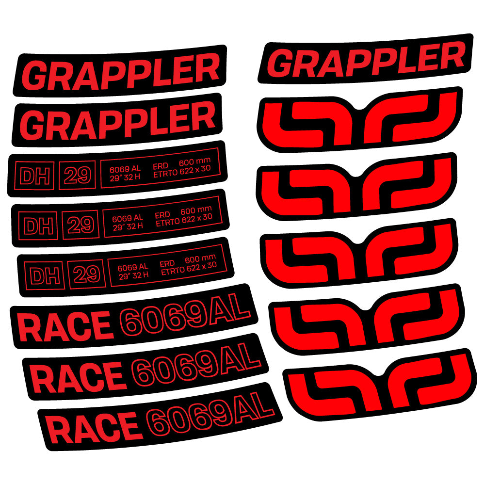 Aufkleber E-Thirteen Grappler Race Alloy Downhill, MTB-Rad 29, Fahrradaufkleber Vinyl