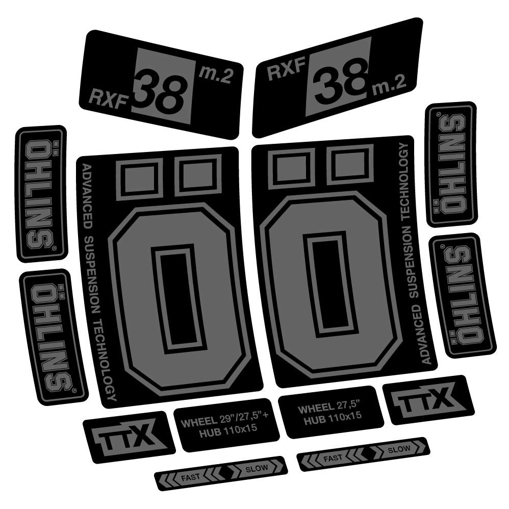 Decal Ohlins RXF38 M2 2021, Fork 27.5, bike sticker vinyl