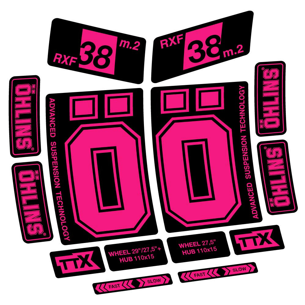Decal Ohlins RXF38 M2 2021, Fork 27.5, bike sticker vinyl