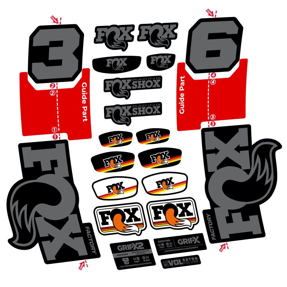 Aufkleber Fox 36 Factory, Gabel 29, Fahrradaufkleber Vinyl
