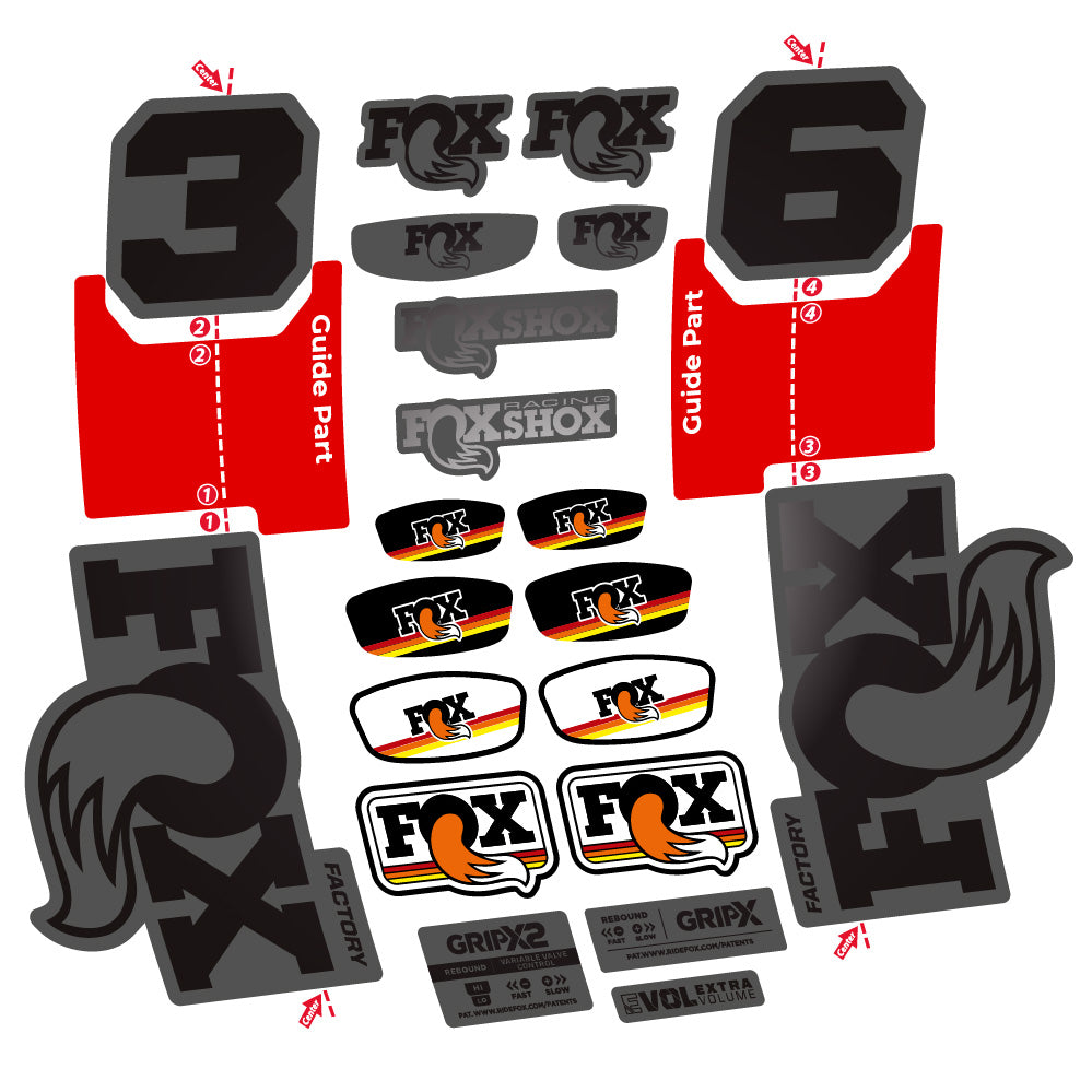 Aufkleber Fox 36 Factory, Gabel 29, Fahrradaufkleber Vinyl