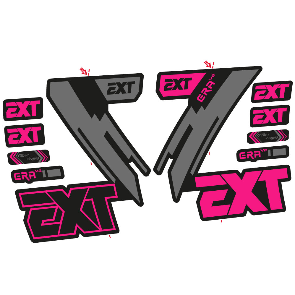 Aufkleber EXT Era V2, Gabel 29, Fahrradaufkleber Vinyl