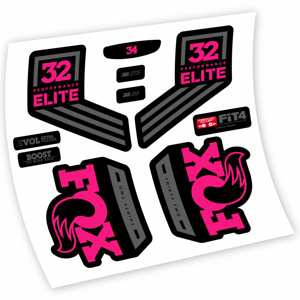 Aufkleber Fox 32 Performance Elite 2016, Gabel 29, Fahrradaufkleber Vinyl