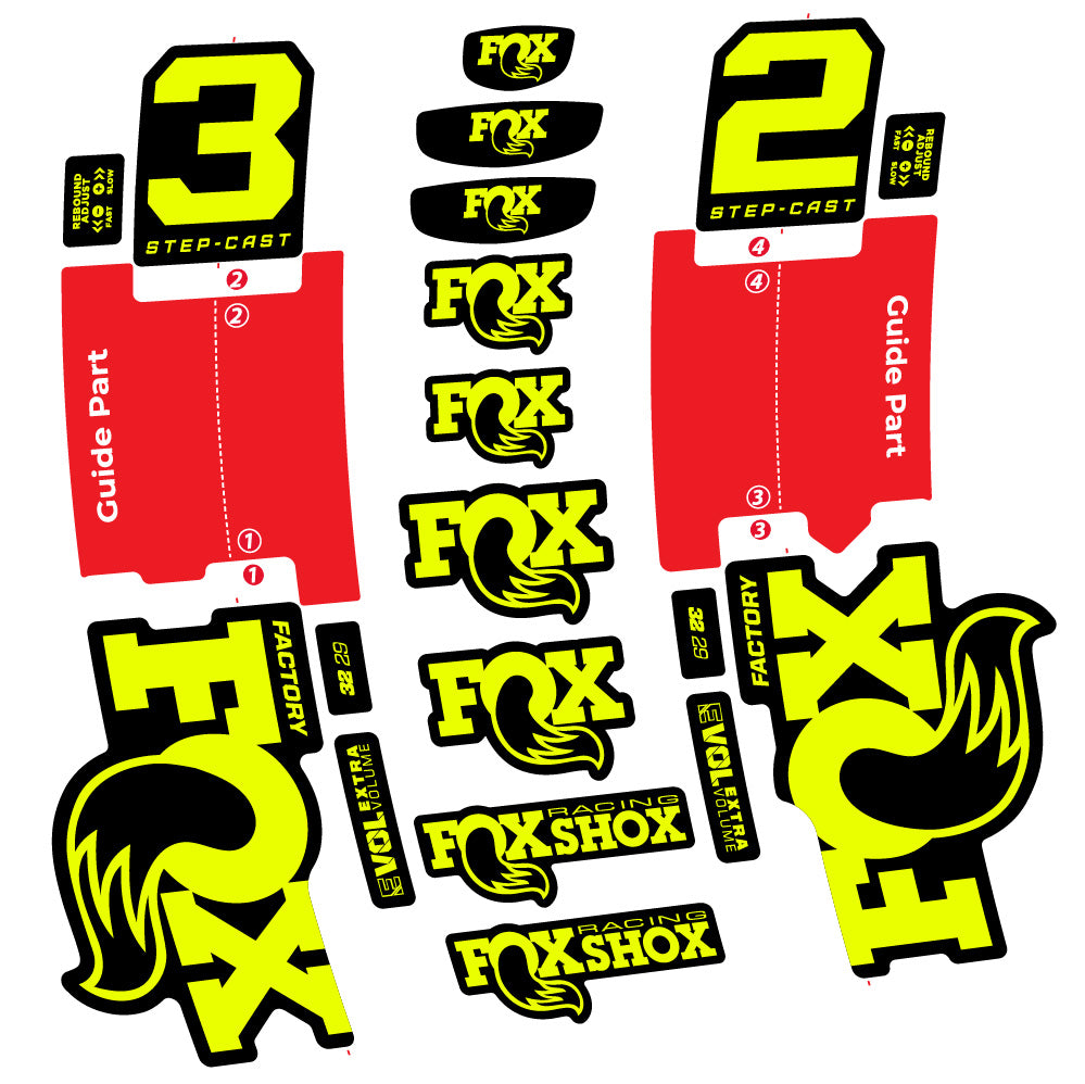 Decal Fox 32 Step-Cast Factory 3 2025, Fork 29, bike sticker vinyl