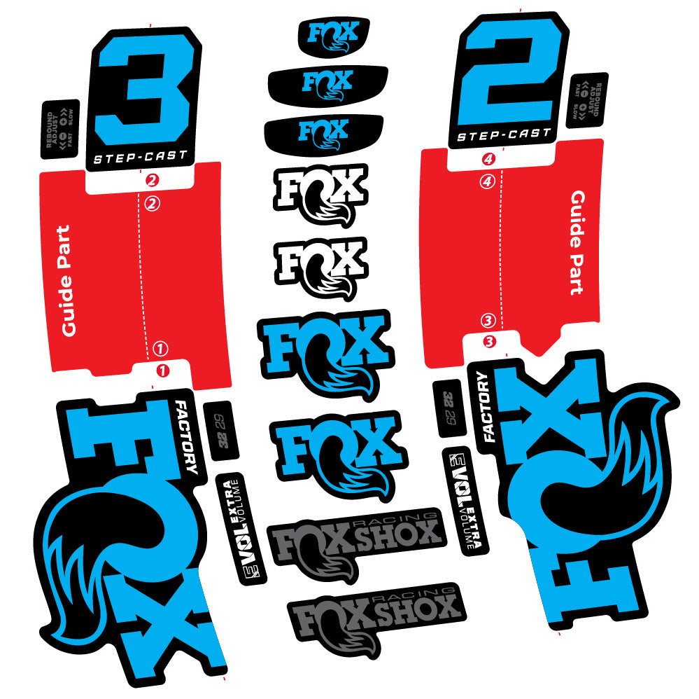 Decal Fox 32 Step-Cast Factory 3 2025, Fork 29, bike sticker vinyl