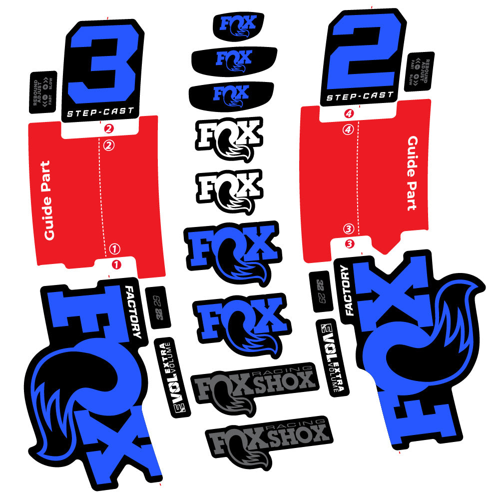 Decal Fox 32 Step-Cast Factory 3 2025, Fork 29, bike sticker vinyl