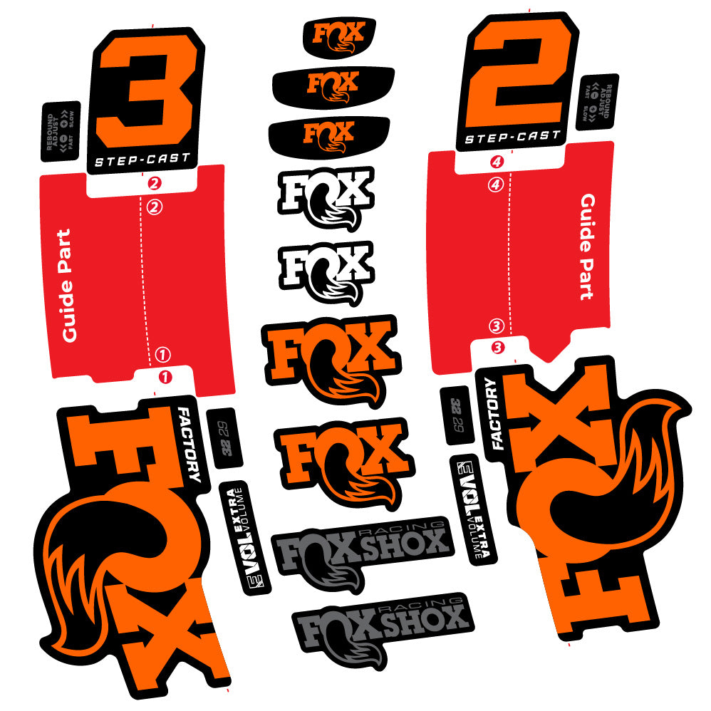 Decal Fox 32 Step-Cast Factory 3 2025, Fork 29, bike sticker vinyl