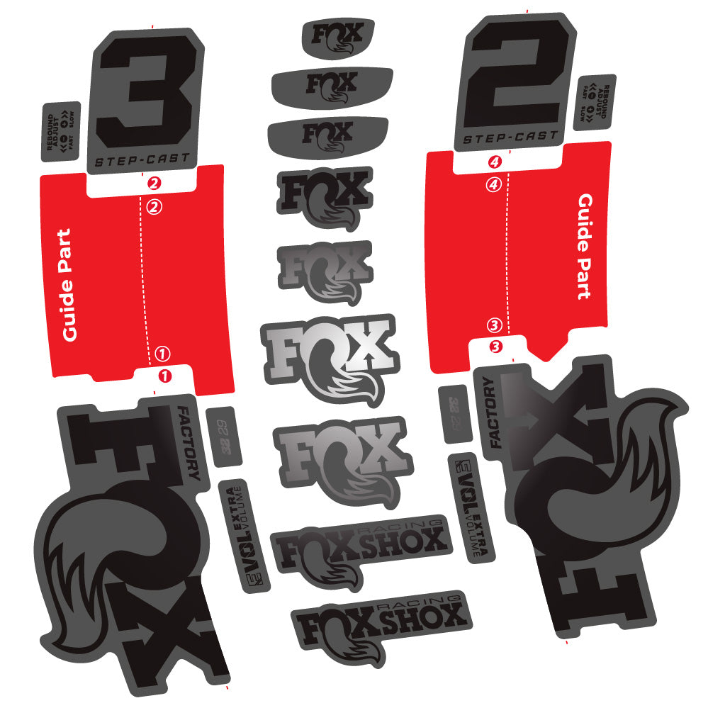 Decal Fox 32 Step-Cast Factory 3 2025, Fork 29, bike sticker vinyl