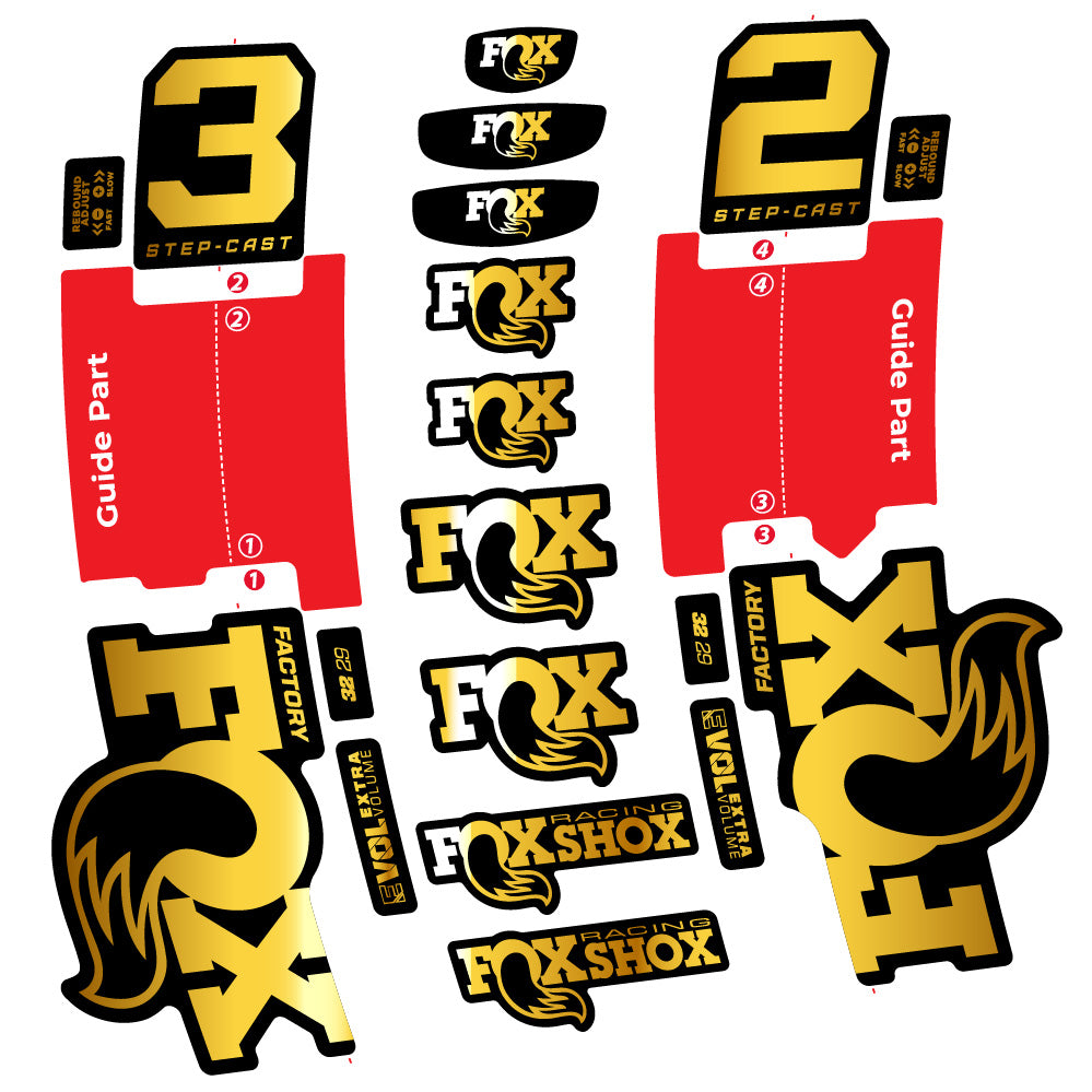 Decal Fox 32 Step-Cast Factory 3 2025, Fork 29, bike sticker vinyl