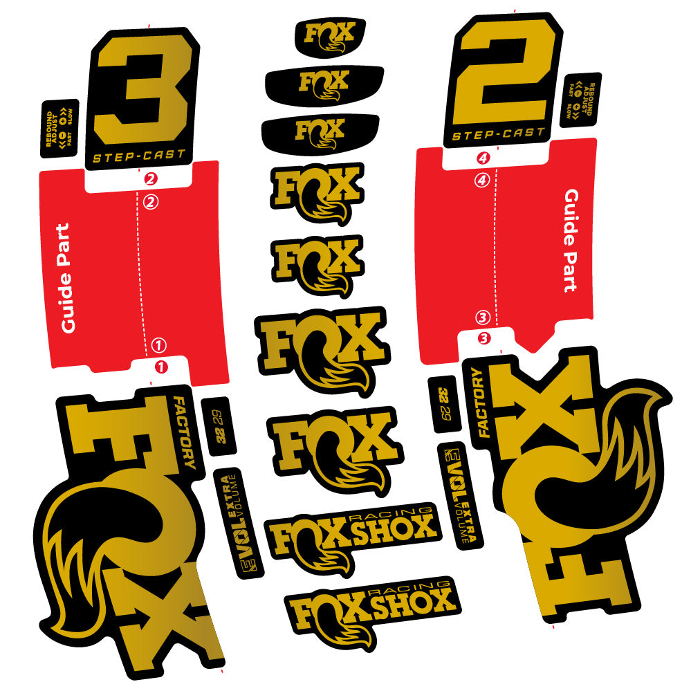 Decal Fox 32 Step-Cast Factory 3 2025, Fork 29, bike sticker vinyl