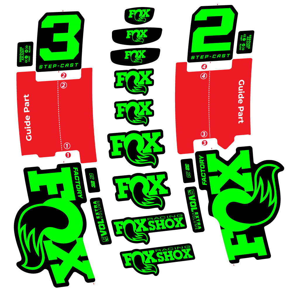 Decal Fox 32 Step-Cast Factory 3 2025, Fork 29, bike sticker vinyl