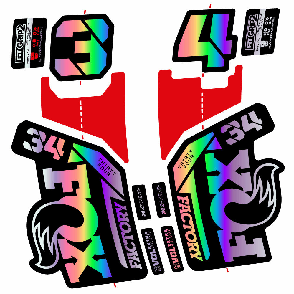 Decal Fox 34 Factory 2021, Fork 29, bike sticker vinyl