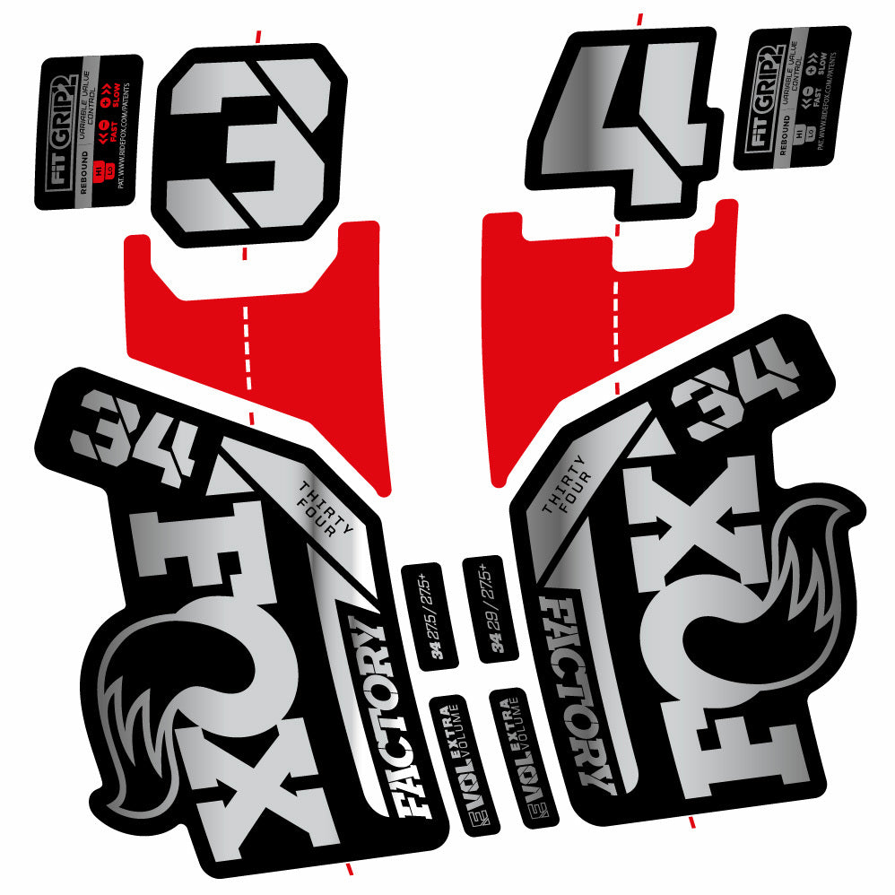 Decal Fox 34 Factory 2021, Fork 29, bike sticker vinyl