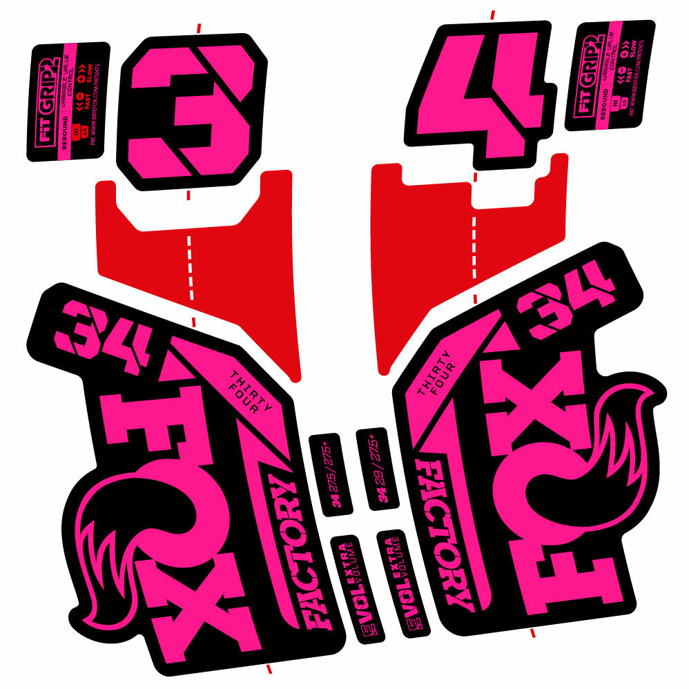 Decal Fox 34 Factory 2021, Fork 29, bike sticker vinyl
