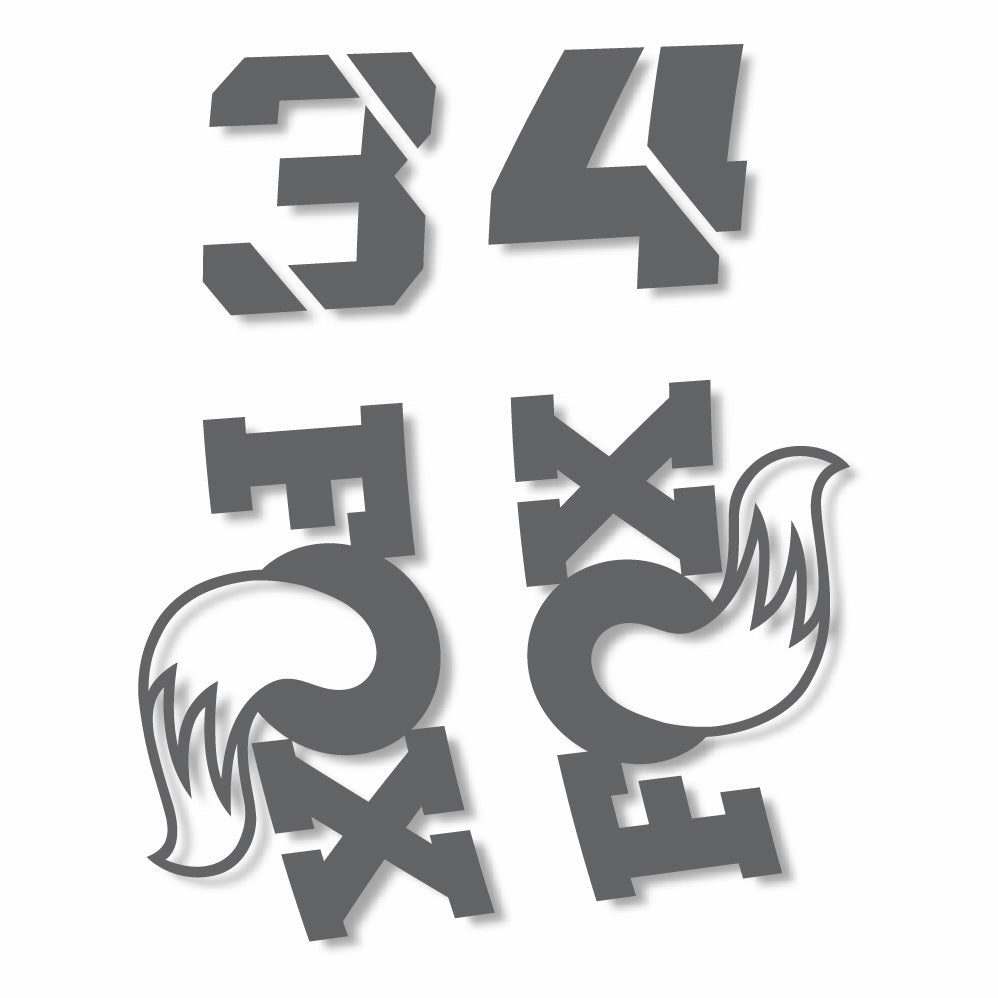 Aufkleber Fox 34, Gabel 29, Fahrradaufkleber Vinyl
